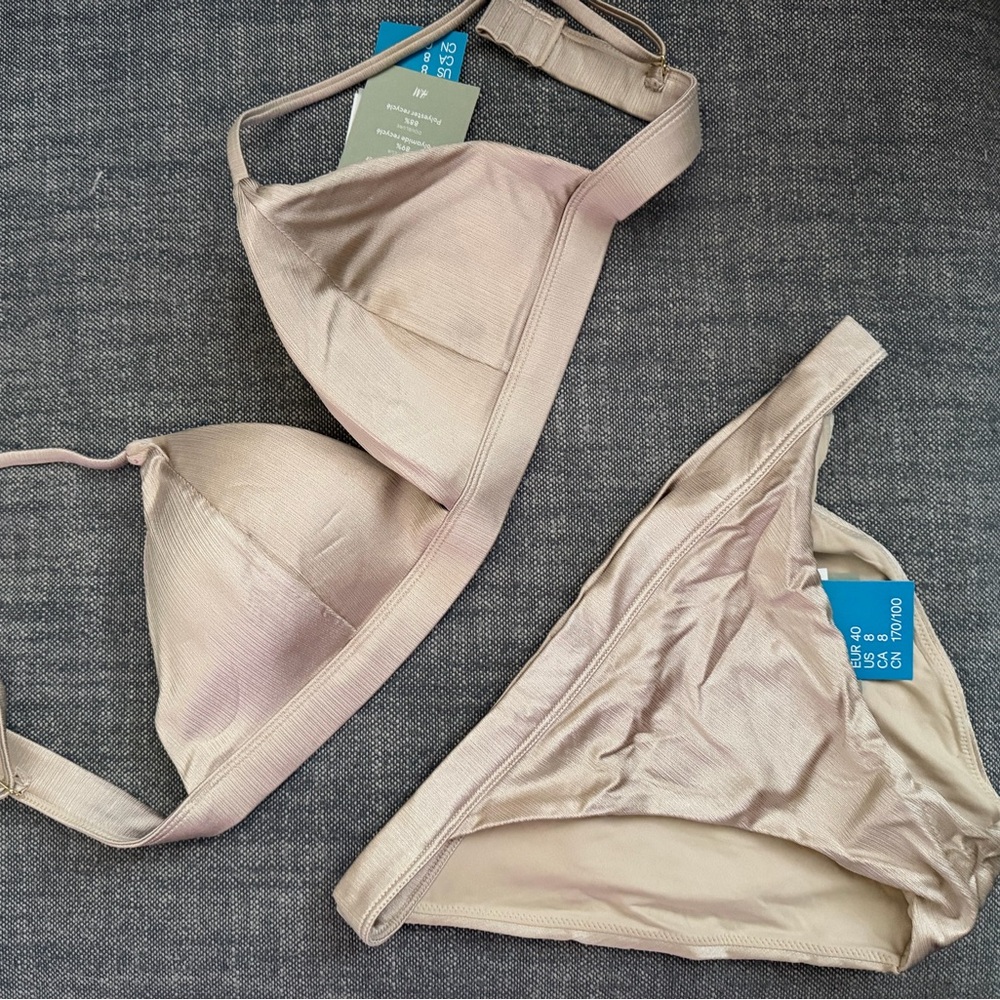 NWT H&M, champagne color two piece! 👙🥂